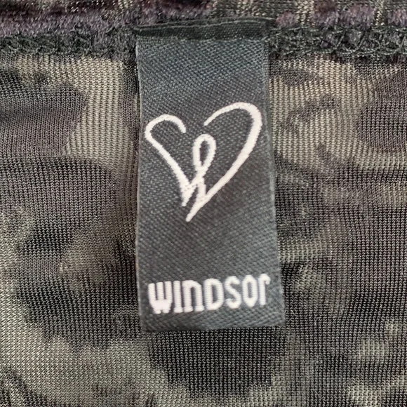 Windsor Chic Velvet Burnout Tie-Front Top - Picture 9 of 11